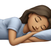 Brunette girl sleeping sticker
