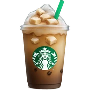 Starbuck ice coffee with ice cubes sticker