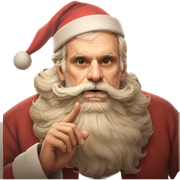 old man in santa costume sticker