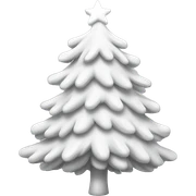 Christmas White tree sticker