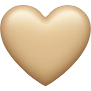 beige heart sticker