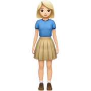 Full body with skirt backwards sticker