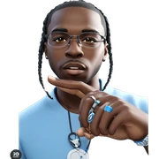 dark-skinned boy with glasses sticker