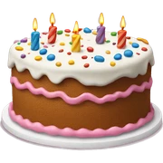 Birthday cake sticker
