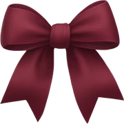 Burgundy bow  sticker
