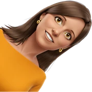 brown hair with stylish earrings sticker