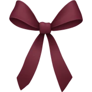 maroon bow sticker