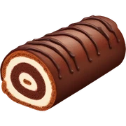 A chocolate Swiss roll sticker