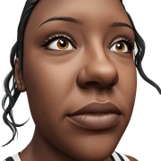 realistic portrait of dark-skinned girl sticker