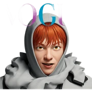 red-haired boy magazine cover sticker