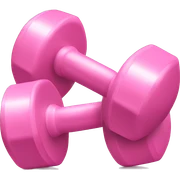 soft pink dumbbells sticker