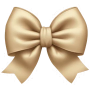 Beige bow sticker