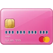 pink credit card sticker