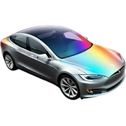 Tesla  rainbow  sticker