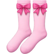 Pink bow socks  sticker