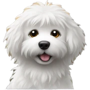 fluffy dog by the window sticker