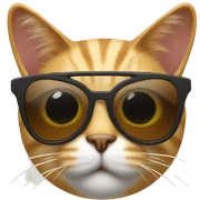 Cat with sunglasses sticker