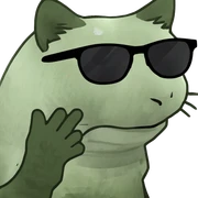 Cat with sunglasses sticker