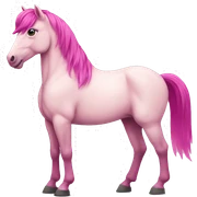 Light pink horse with magenta hair  sticker