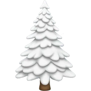 White Christmas tree sticker