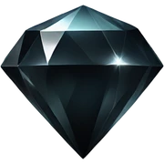 Black glowing diamond sticker