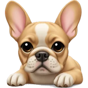 Fawn frenchie laying  sticker