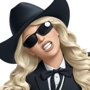 blonde girl in formal attire sticker