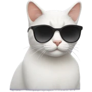 Cat with sunglasses sticker