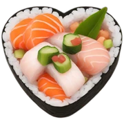 sushi heart sticker