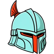 Casco de gerrero sticker