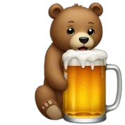 Bear beer sticker
