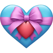 Heart with bow sticker