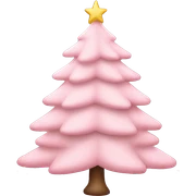 light pink Christmas tree sticker