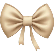 Beige bow sticker