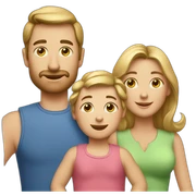 Caucasian-Mom-dad-todler sticker