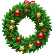 Christmas wreath sticker
