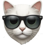 Cat with sunglasses sticker