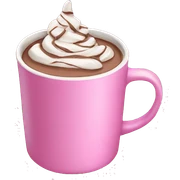 Pink cup hot chocolate  sticker