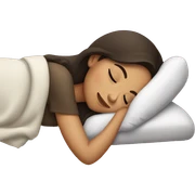 Brunette girl sleeping sticker