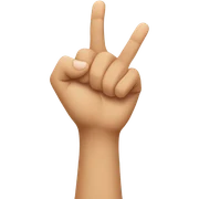 A girl pointing sticker