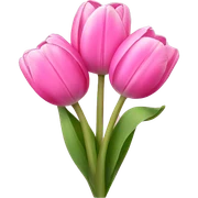 Pink tulips with a bow sticker