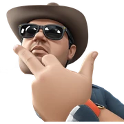 cool cowboy vibes in shades sticker