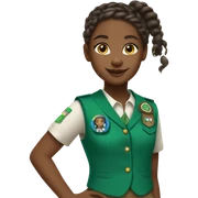 Little girl scout black  sticker