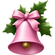 Light pink Christmas bells sticker