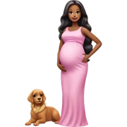 A pregnant barbie sticker