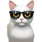 Cat with sunglasses sticker