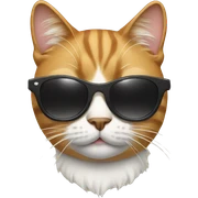 Cat with sunglasses sticker