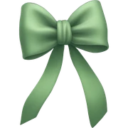 sage green bow sticker