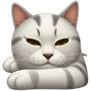 sleepy cat sticker