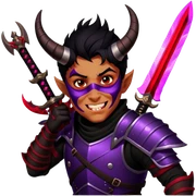Demon-Horned Warrior sticker